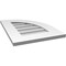 Ekena Millwork Quarter Round Top Right Surface Mount PVC Gable Vent w/ 3-1/2"W x 1"P Standard Frame, 16"W x 22"H GVPQR16X2201SN - alternate 3